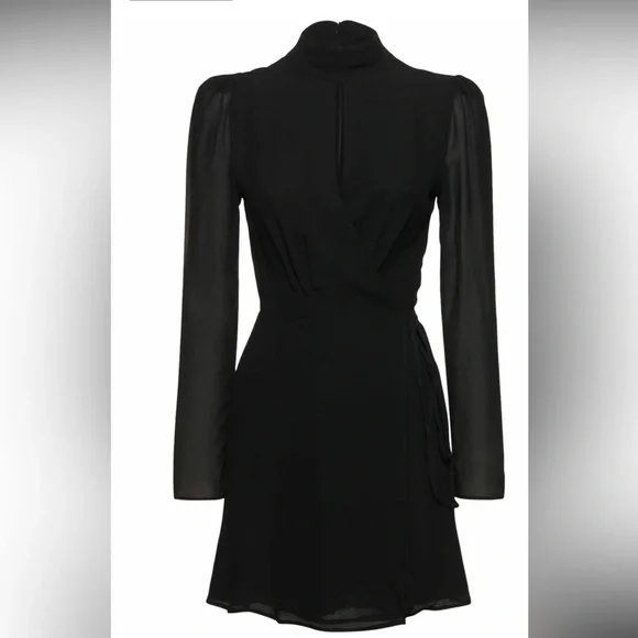 Reformation Otessa Black Mini Dress - Picture 3 of 14